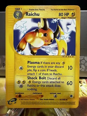 Pokémon TCG Raichu Expedition 61/165 Regular Rare LP-NM • $3.83