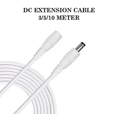 £4.40 • Buy DC Power Supply Extension Cable 12V/24V For CCTV Camera/DVR/PSU  Lead 3m-5m-10m