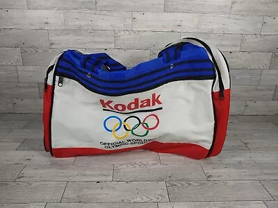 Kodak Duffel Bag Vintage 1984 Olympics Removable Strap Handle Zipper Pocket 18  • $14.95