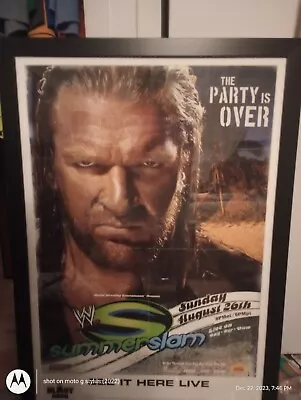 WWF WWE Summerslam 2007 Wrestling Poster WCW AWA ECW Triple H • $500