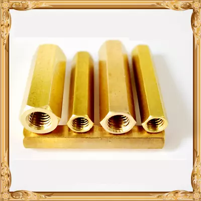 £4.31 • Buy M3.5 / M4 / M5 Brass Hex Connection Nut Hexagon Connector Rod Bar Stud Long Nuts