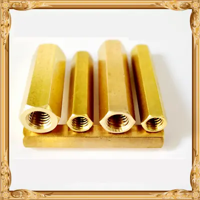 M3.5 / M4 / M5 Brass Hex Connection Nut Hexagon Connector Rod Bar Stud Long Nuts • £2.51