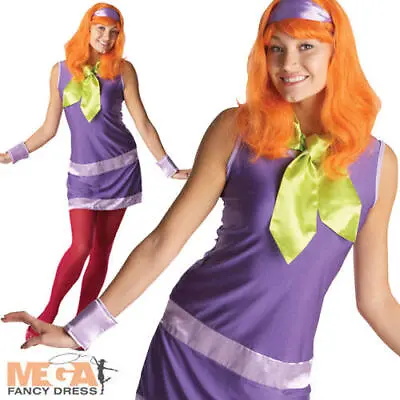 £35.99 • Buy Daphne Scooby Doo Ladies Fancy Dress TV Character Adults Costume Outfit + Wig