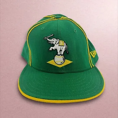 New Era Cooperstown Collection Oakland Athletics Stomper Hat/Cap - Fitted Sz 8 • $22.86