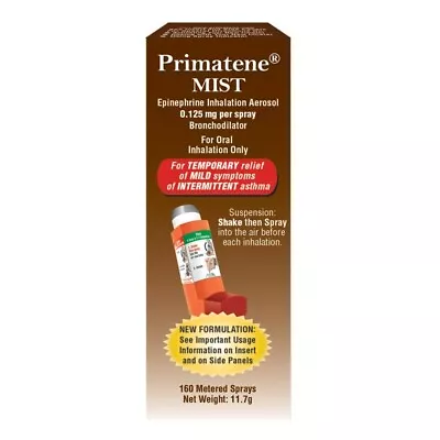 Primatene Mist Epinephrine Inhalation Aerosol Bronchodilator 0.125mgSpray • $31.99