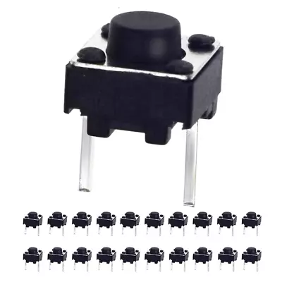 20 Pcs 6 Mm Pin Momentary Tactile Push Button Switch Through Hole Breadboard For • $10.15