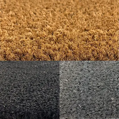 Heavy Duty Coir Matting Tough Door Mat Natural Black Grey Entrance Matting 17mm • £599.88