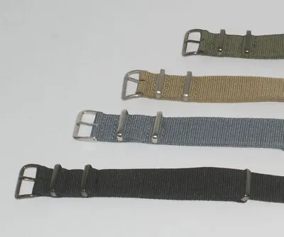 NYLON Mens Military/divers Watch Strap 16mm 18mm 20mm 22mm Army Band • £6.99