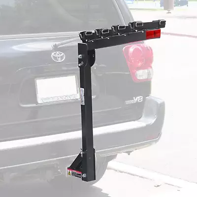 4 Bicycles Bike Rack Carrier For Car Rear Towbar Dual 2 Inch Hitch Mount Steel • $99