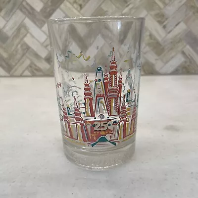 Vintage 25th Anniversary Walt Disney World Magic Kingdom Drinking Glass  • $6