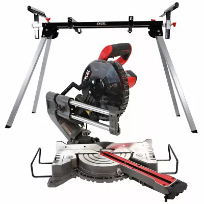 Mitre Saw 216mm Sliding Compound With Blade & Laser 1500W 240V With Leg Stand • £154.49