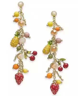 INC Gold-Tone Beaded Fruit Drop Earrings • $17.99