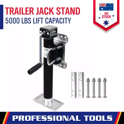 Trailer Jack Stand 5000lbs/2267KG Caravan Canopy Jockey Wheel Solid Weld Bracket • $92.99