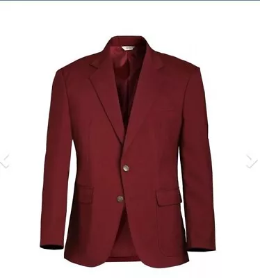 Mens Blazer Burgandy Suit Coat Jacket Edwards 34 36 48 50 52 54 56 58  NEW • $29.99