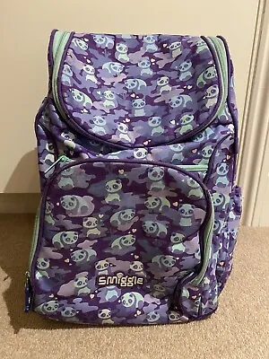 Smiggle Panda School Rucksack Purple • £4.99