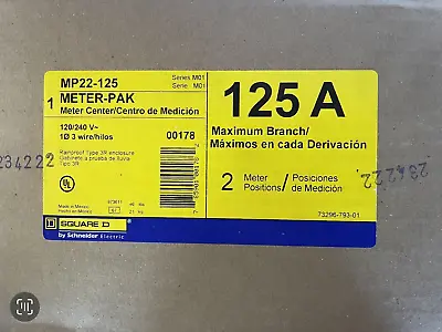 Square D MP22-125 200 AMP Meter Pack - 2 Meters @125A Stack Position Socket ED4U • $1499.99