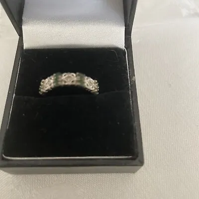 9ct Gold Diamond And Emerald Dress Ring  • £77.50