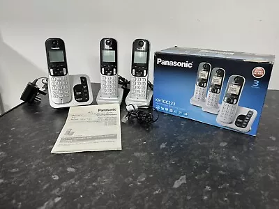 Panasonic KX-TGC223E Digital Cordless Answering System With Handset Trio Working • £20