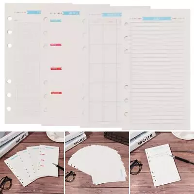 Notebook Agenda Pocketbook Loose-leaf Refill Notebook Inner Core Refillable A6 • $14.08