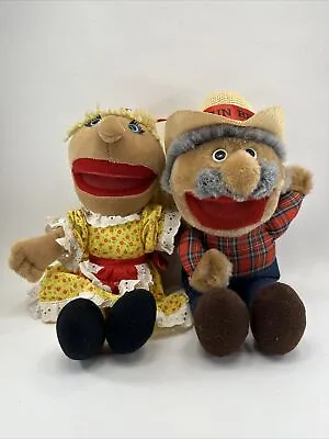 VINTAGE Hee Haw Plush Shotgun Red & Miss Daisy Dolls Nashville Muppets 16” • $19