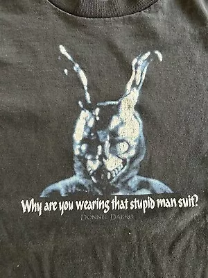 Vintage Donnie Darko Movie T Shirt Thrashed Faded Beautiful Size Large • $400