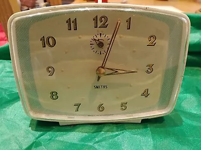 Vintage 1950s Smiths Sectric Bedside Alarm Clock  Alarm Is Faulty But Clock Work • $12.38