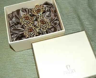 L'OBJET Napkin Ring Holder With Swarovski Crystals  Set Of 4 • $199.99