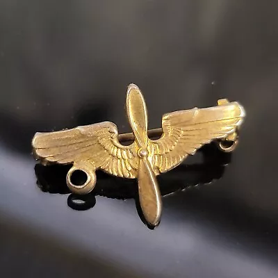 Vintage Coro Sterling Pilot Wings Pin Militaria War Lapel Officer Aviation Hat • $44.75