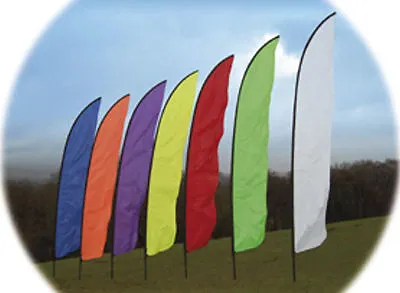 4.5m Feather Banner Flag And Telescopic Pole Kit  Ideal For Festivals Camping • £42.95