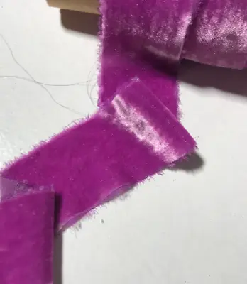 Hand Dyed Bright Lilac Silk Velvet Ribbon ( 4 Widths To Choose From) • $2.66