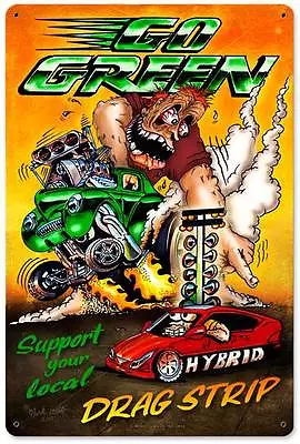 Hot Rod Drag Race Car Drag Strip Metal Sign Man Cave Garage Club Shop MLK012 • $43.50