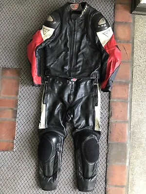 Dainese BORA Leather Motorcycle Racing Jacket & Delta Pants Track Day Leathers • $370