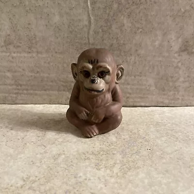 Vintage Ceramic Monkey Figurine 1972 3 1/2 Inches • $18.99