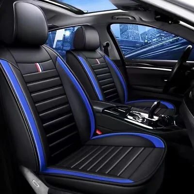 Black Blue PU Leather Car Seat Covers For Mazda 2 3 6 CX3 CX5 CX7 CX8 CX9 • $135.15