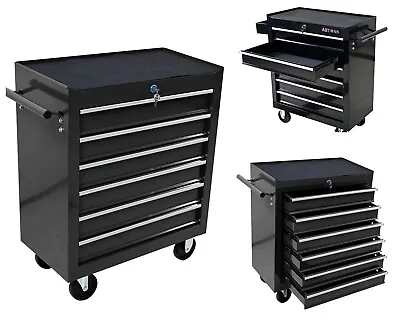 6 Drawer Rolling Tool Cart Mechanics Multifunctional Tool Cabinet Lockable Chest • $215.99