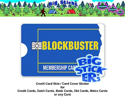 Membership Blockbuster Credit Card SMART Sticker Skin Wrap Card Skin Decal • $6.78