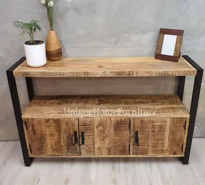 £298.80 • Buy Vintage Industrial Sideboard Rustic Solid Wood Storage Cupboard Large Cabinet