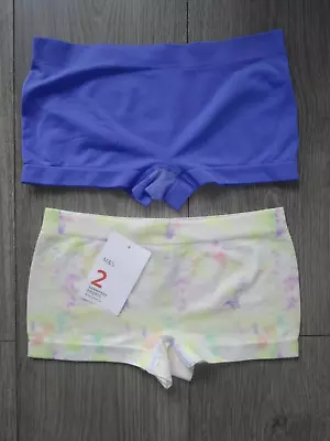 2 Pk M&s Marks & Spencer Seamfree Short Knickers Age 12-14 Years • £4.99