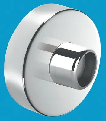 Chrome Waste Pipe 32mm 35mm To Plastic Adaptor Coupling With Chrome Wall Shroud • £14.89