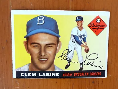 1955 Topps #180 Clem Labine Rare High # Brooklyn Dodgers Sharp Card!! • $3