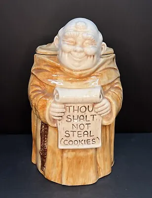 Vintage Treasure Craft Friar Monk Cookie Jar   Thou Shall Not Steal  (Cookies)  • $48.99