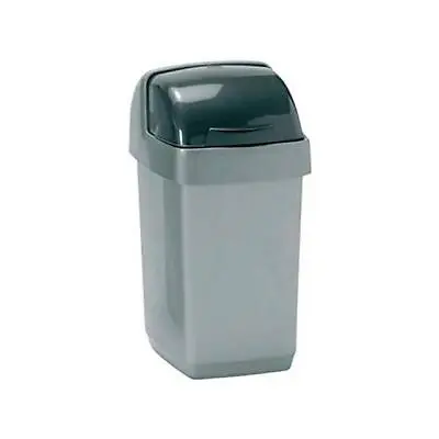 Addis 10l Roll Top Bin - Metallic • £14.99