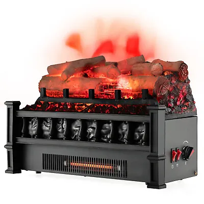 20  Infrared Quartz Electric Fireplace Heater W/ Birchwood Ember Bed Thermostat • $99.99