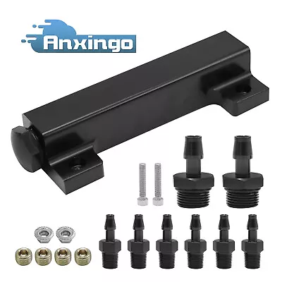 Vacuum Block Intake Manifold Kits 1/8 NPT Turbo Boost Block Black 6-Port US H0K0 • $22.51