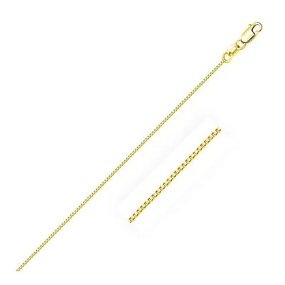 14k Yellow Gold Box Chain Necklace 0.6mm Delicate Thin 16 -17  Layering Piece • $156.31