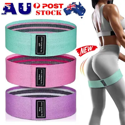 Resistance Booty Bands Fabric Hip Circle Bands Workout Exercise Loop Guide Yoga • $12.69