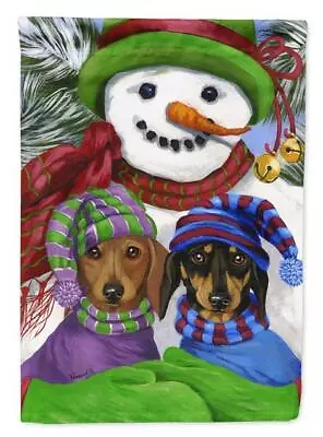 Dachshunds And Frosty Christmas Garden Flag • $17.95