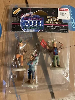 Lemax Village Set Of 3 Figures Ringing In The New Millennium 2000 • $22