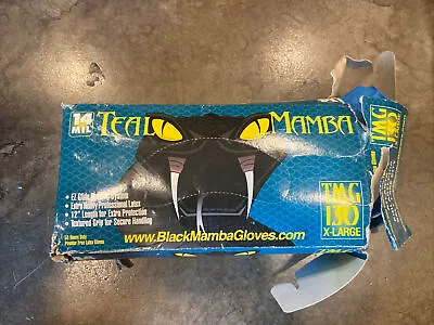 $21.99 • Buy X-LARGE Teal Mamba TMG 130 Gloves (50 Per Box); Disposable Nitrile OPEN BOX