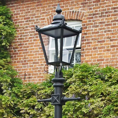 Deluxe 90cm Black Victorian Lantern - Replacement Lamp Post Top - Ex-Display • £159